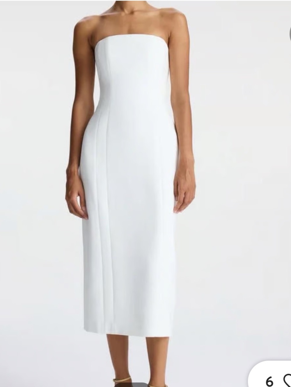 ALC Pure White Elizabeth Strapless Sheath Dress